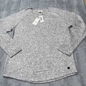 Civil Society Burke Mens Tee Shirt Large Heather Oatmeal‎ Long Sleeve NWT